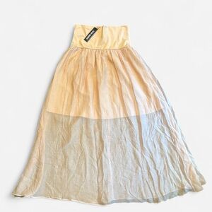 Elegant peach Maxi Skirt